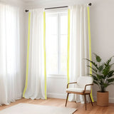 400TC Cotton Sateen Classic Embroidery Cotton Curtain (Set Of 2)