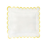 Allena 400TC Cotton Scallop Embroidery Sateen Microcheck Euro Sham