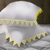 Ashley 400TC Cotton Traingle Embroidery Sateen Solid Euro Pillow Sham