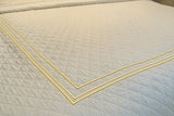Classic Border Diamond Knitted Cotton Coverlet