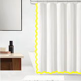 Scallop Thick Banded Cotton Shower Curtain