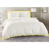 Elegant Flower Embroidered Duvet Cover Set