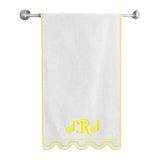 Monogram U Shape Embroidered Bath Towels (Set of 2)