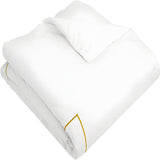 400TC Cotton Single Embroidery Sateen Solid Duvet Cover Set