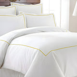500TC Cotton Single Embroidery Sateen Solid Duvet Cover Set