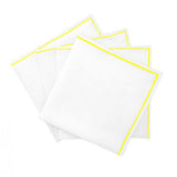 Single Embroidery Border Linen Napkins (Set of 4)