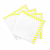 Triple Embroidery Border Cotton Napkins (Set of 4)
