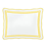 Monogram 400TC Wavy Embroidery & Border Cotton Sateen Solid Pillow Sham