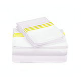 400TC Triple Embroidery Sateen Solid Cotton Sheet Set