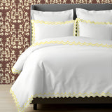 400TC Cotton Sateen Double Scallop Embroidery Duvet Cover Set