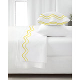 Double Wavy Embroidered Cotton Sheet Set