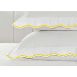 400TC Cotton Scallop Embroidery Sateen Microcheck Duvet Cover Set