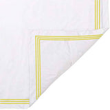 400TC Cotton Triple Edge Embroidery Sateen Solid Duvet Cover Set