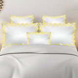 Imaginary Scallop 400TC Cotton Embroidery Sateen Solid Duvet Cover Set