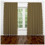 Scallop Luxurious Polyester Curtain (Set of 2)