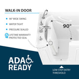 ANZZI Nimbus Series 32 in. L x 60 in. W Dual Jetted Bathtub in White with Microbubbles Jet