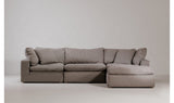 Clay Lounge Modular Sectional Light Grey