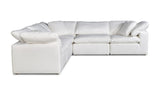 Terra Condo Classic L-Shaped Modular Sectional Cream White