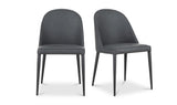 Burton Dining Chair Black Fade Vegan Leather - Set Of Two