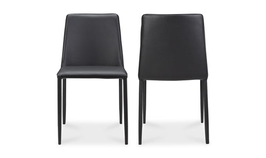Nora Dining Chair Black Vegan Leather - Set Of Two