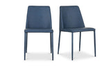 Nora Dining Chair Ocean Cavern Grey Vegan Leather - Set Of Two