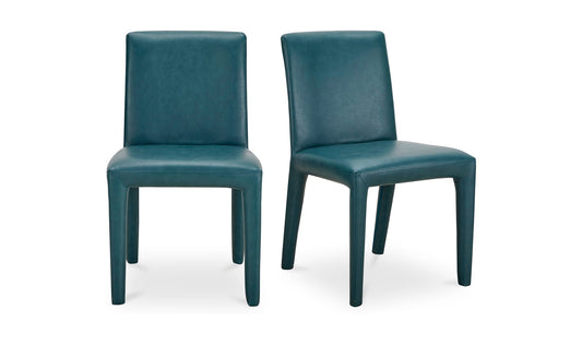 Monte Dining Chair Teal Vegan Leather - Set Of Two