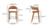 Martens Bar Stool Brown Leather