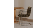 Pedro Dining Chair Dark Brown Leather Set of Two