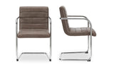 Pedro Dining Chair Dark Brown Leather Set of Two