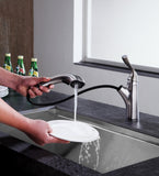 Di Piazza Single-Handle Pull-Out Sprayer Kitchen Faucet in Brushed Nickel