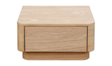 Round Off Small Nightstand Light Oak Brown
