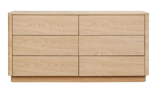 Round Off Dresser Light Oak Brown