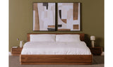 Round Off Queen Bed Walnut Brown