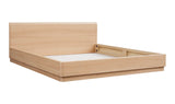 Round Off Queen Bed Light Oak Brown