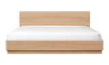 Round Off Queen Bed Light Oak Brown