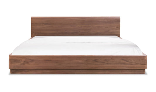 Round Off King Bed Walnut Brown