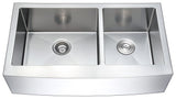 Elysian Farmhouse Stainless Steel 32 in. 0-Hole Single Bowl Kitchen Sink