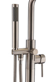 ANZZI Moray Floor Mount Tub Filler, 2-Handle Control, Solid Brass, 1.8 GPM Flow, cUPC Certified, Various Finishes