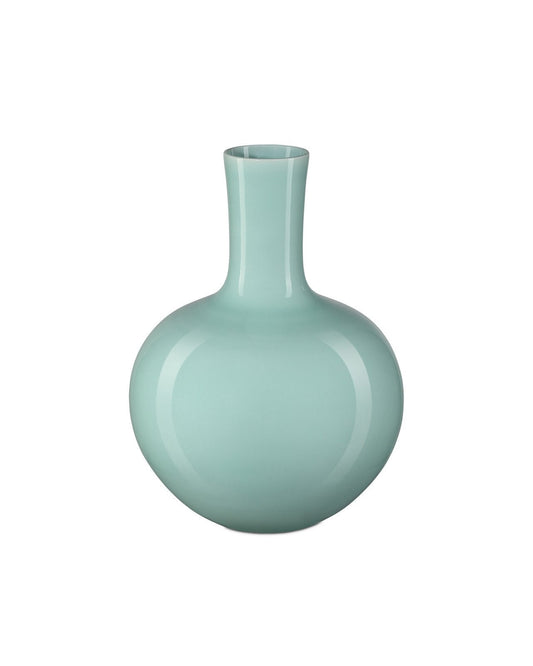 Celadon Medium Green Straight Neck Vase