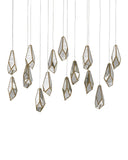 Glace Mirror 15-Light Linear Multi-Drop Pendant