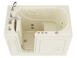 ANZZI Coupe Series 30" x 52" Therapeutic Walk-In Tub with Dual Hydrotherapy (Air & Water), Fast Drain, Inline Heater, Chromatherapy, Aromatherapy, and Quick Fill Faucet, Biscuit