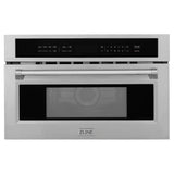 ZLINE Kitchen Package Refrigerator, Rangetop, Wall Oven, Microwave 4KPR-RT48-MWAWS