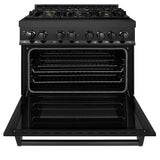ZLINE 36 " Kitchen Package Range , Range Hood , Microwave , Dishwasher , 4KP-RABRH36-MWDW