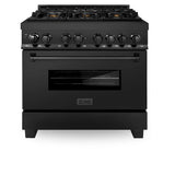 ZLINE 36 " Kitchen Package Range , Range Hood , Microwave , Dishwasher , 4KP-RABRH36-MWDW