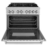 ZLINE 36" Bundle Range RAS-SN-36 & Range Hood 8654SN-36, 2KP-RASSNRH36
