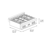 ZLINE 30" Bundle Range Top RT30 & Wall Oven AWD-30, 2KP-RTAWD30