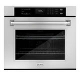ZLINE Kitchen Package Refrigerator, Rangetop, Rangehood, Wall Oven, 4KPR-RTRH30-AWS