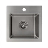 ZLINE 15" Topmount Single Bowl Bar Sink in Stainless Steel, STS-15