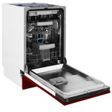 ZLINE 18" Dishwasher, Red Gloss panel, Stainless Tub, DWV-RG-18