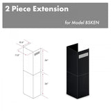 ZLINE 2-36" Chimney Extensions for 10 ft. to 12 ft. Ceilings, 2PCEXT-BSKEN